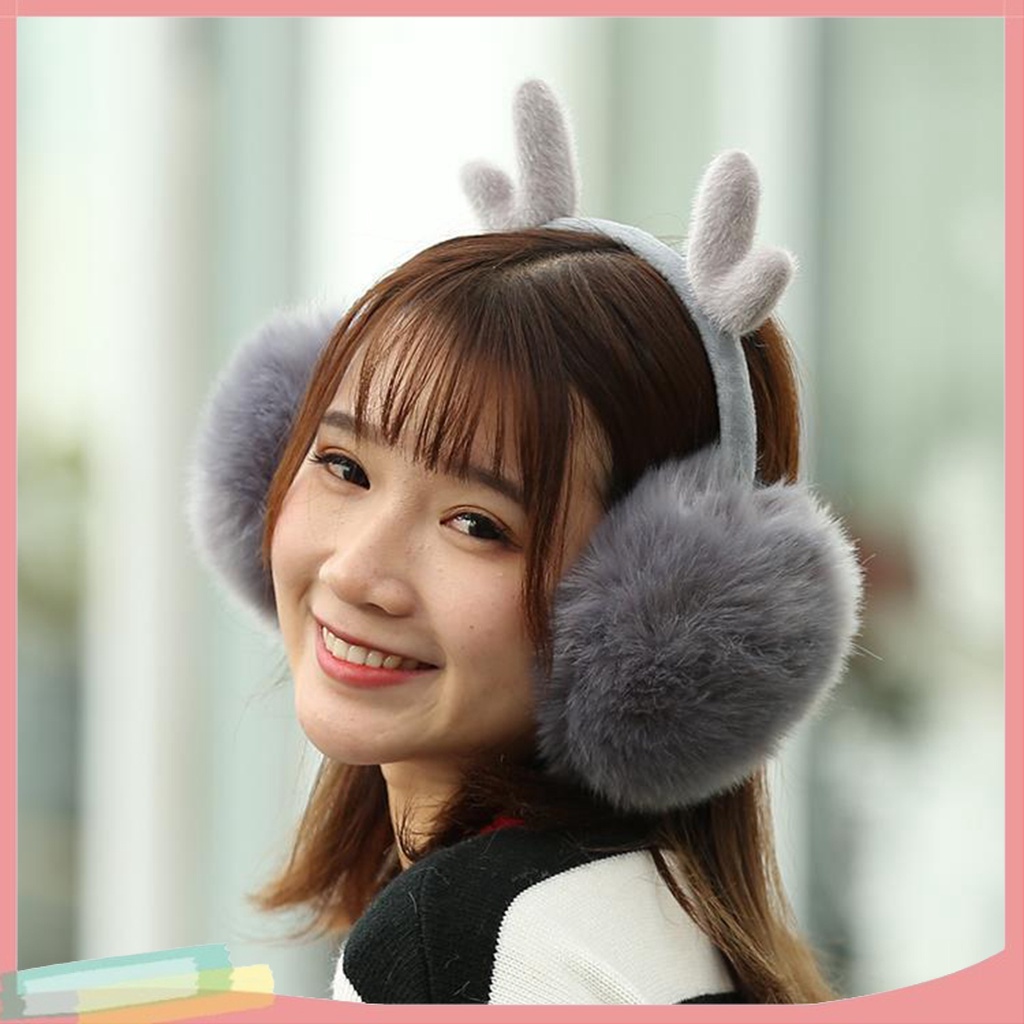 Chụp tai bằng lông 4 màu dễ thương thân thiện với làn da