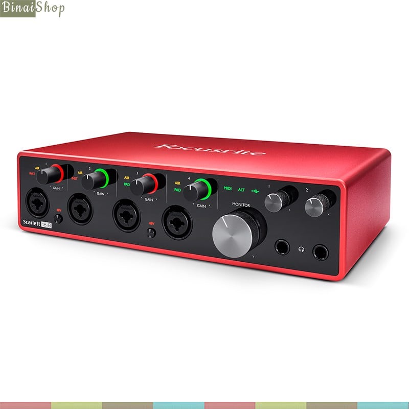 Sound Card Focusrite Scarlett 18i8 (Gen 3) Thu Âm Chuyên Nghiệp 18in, 8 Our