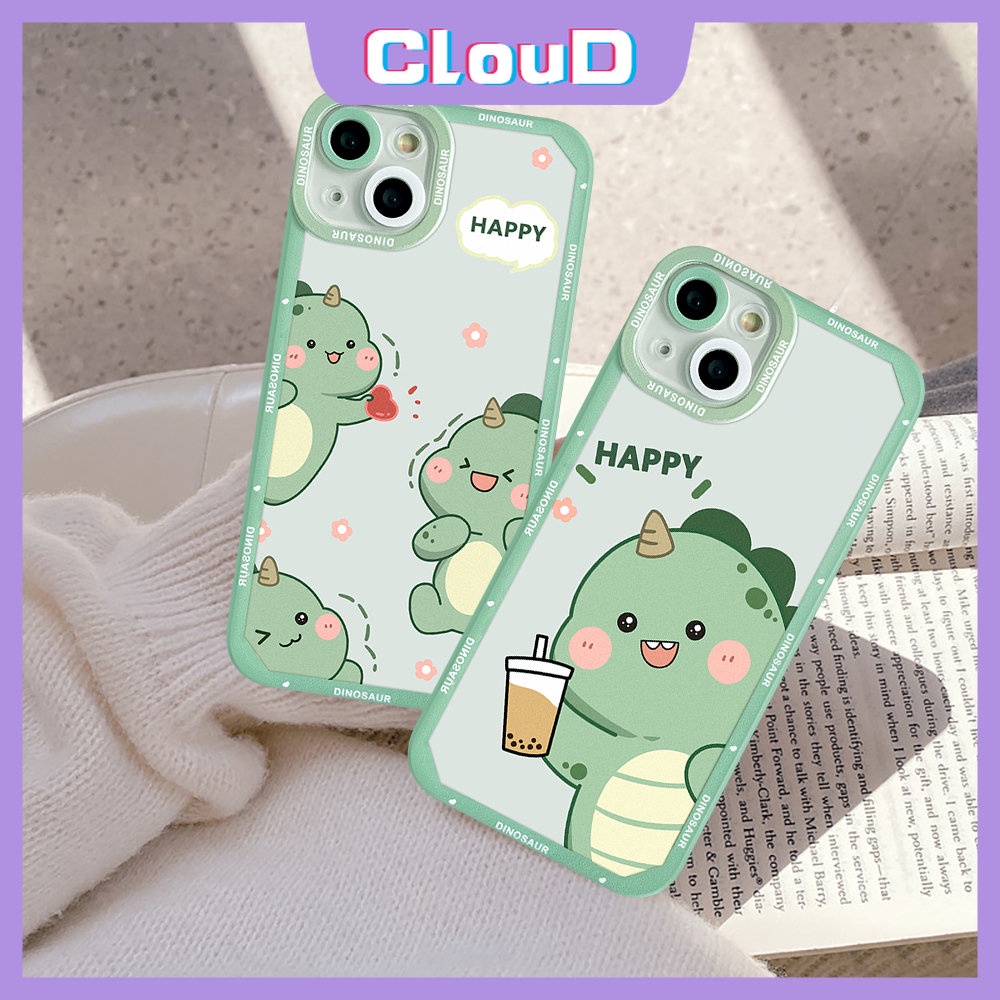 Ốp Điện Thoại Tpu Mềm Chống Sốc Hình Khủng Long Dễ Thương Cho iPhone 11 13 12 14 Pro Max 7Plus 6Plus XR X 8 7 6s 6 Plus XS Max SE 2020