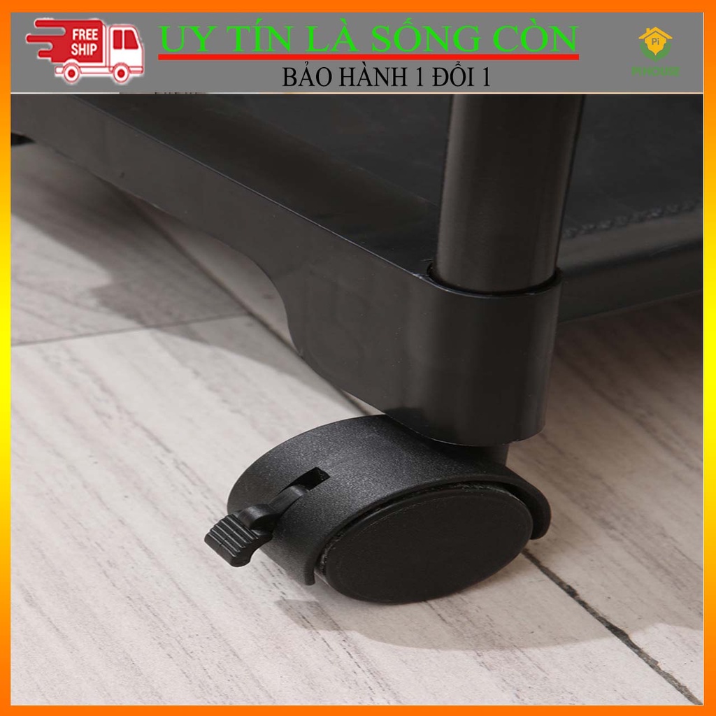 Giá treo quần áo PiHouse 3 tầng có bánh xe khung thép sơn tĩnh điện nhập khẩu