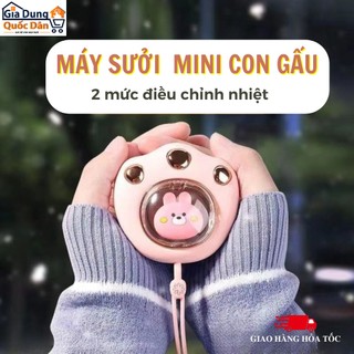 Máy sưởi mini cầm tay đa năng cầm tay gọn nhẹ, máy sưởi hình tai mèo pin 2400 mah thông minh sưởi ấm bỏ túi