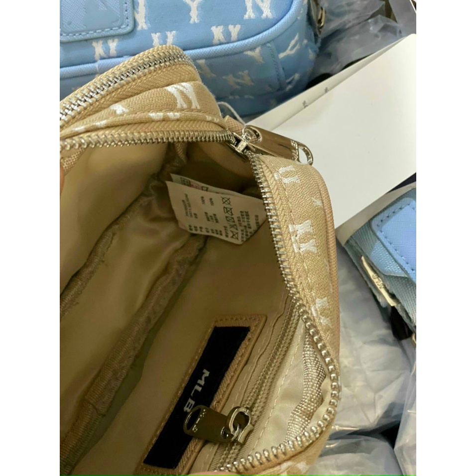 Túi đeo chéo M.LB chữ nhật size 18 dây vải bản to Jacquard monogram hàng chuẩn