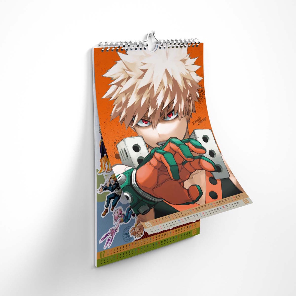 Lịch treo tường Học viện siêu anh hùng 2023 - My hero Academia - NXB Kim Đồng - Lịch cuộn trong ống