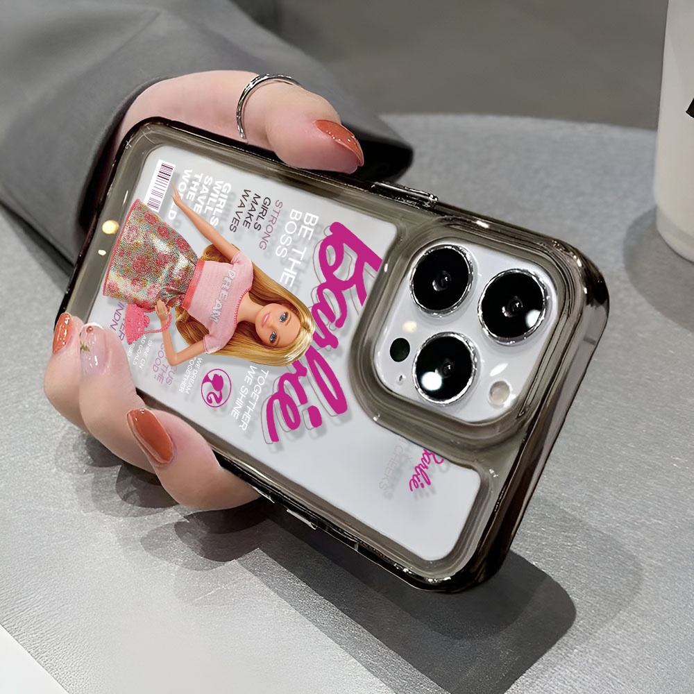 Ốp Điện Thoại Trong Suốt Hình Búp Bê Barbie Cho iphone 14ProMax 13 11 12 7Plus X XR XS Max