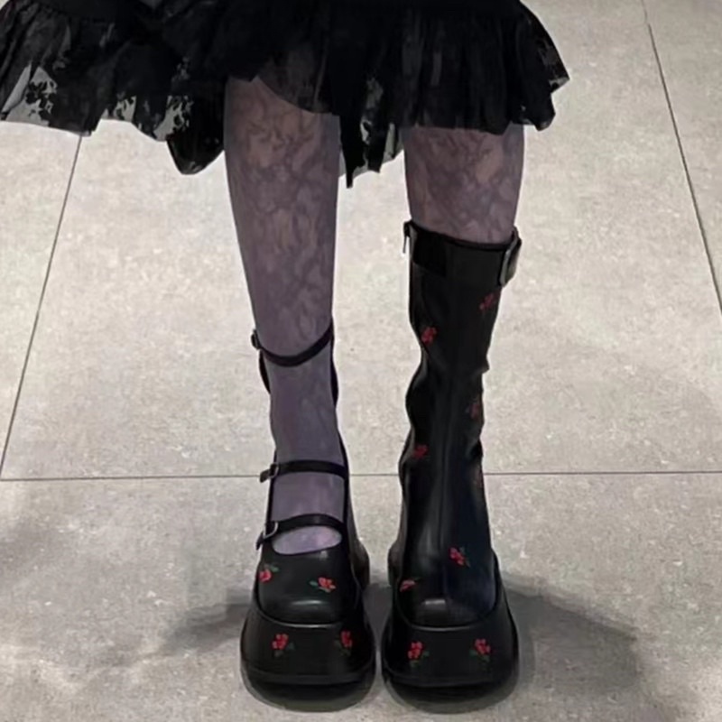 GIÀY L45 MARY JANE ĐẾ XUỒNG PHỐI DÂY CK ĐẾ CAO 10CMN