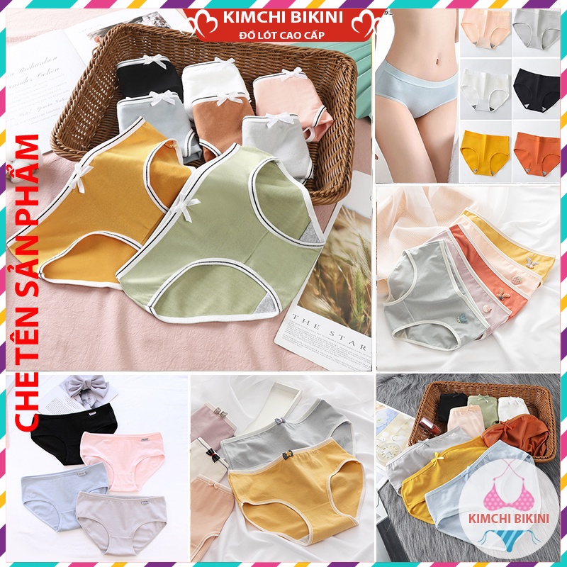 uần lót nữ đáy cotton chống viêm nhiều màu sắc mẫu mã đa dạng KIMCHIBIKINI Quần lót thấm hút mồ hôi xinh đẹp QL073