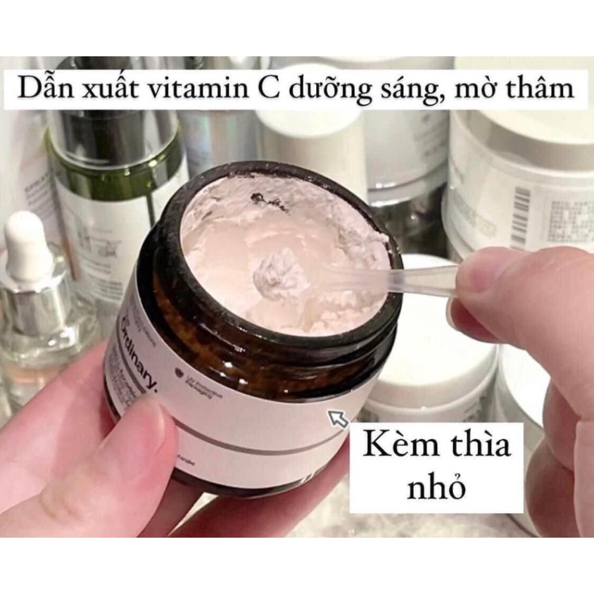 Kích trắng da The Ordinary làm trắng da dưỡng da mờ thâm se khít lỗ chân lông Bột vitamin C The Ordinary  [ Tặng -máy]