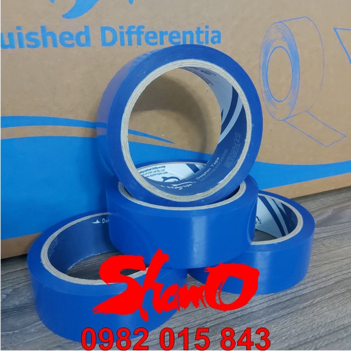 Băng keo xanh dương  – Băng dính xanh trơn OPP chuyên dùng trong đóng gáy sổ sách và đóng gói cod