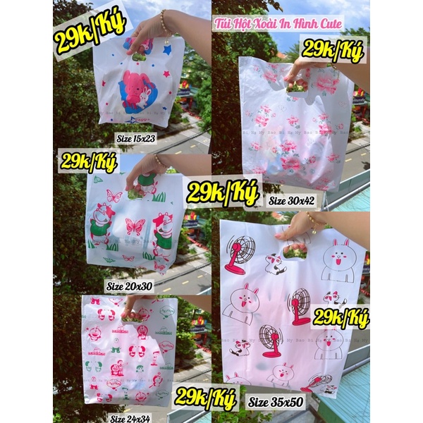 Túi Xốp Đựng Quần Áo In Hình Cute (Giao Hình Ngẫu Nhiên)