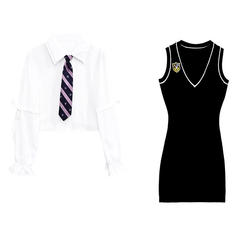 Đầm Sơ Mi Phong Cách JK Preppy Thời Trang Mới 2023