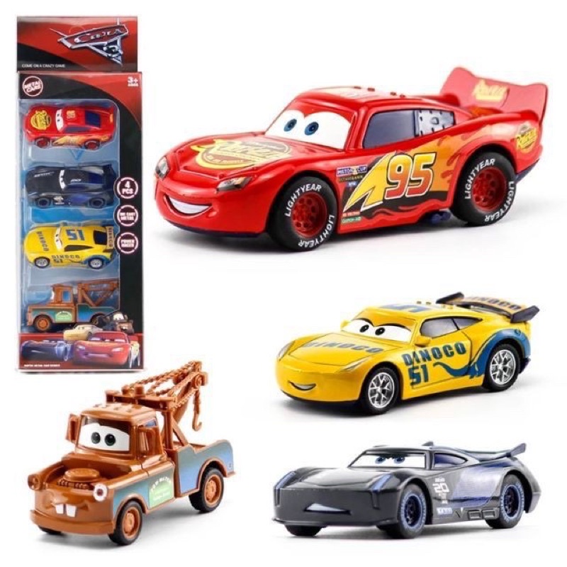 Set 4 ô tô Mcqueen bằng kim loại