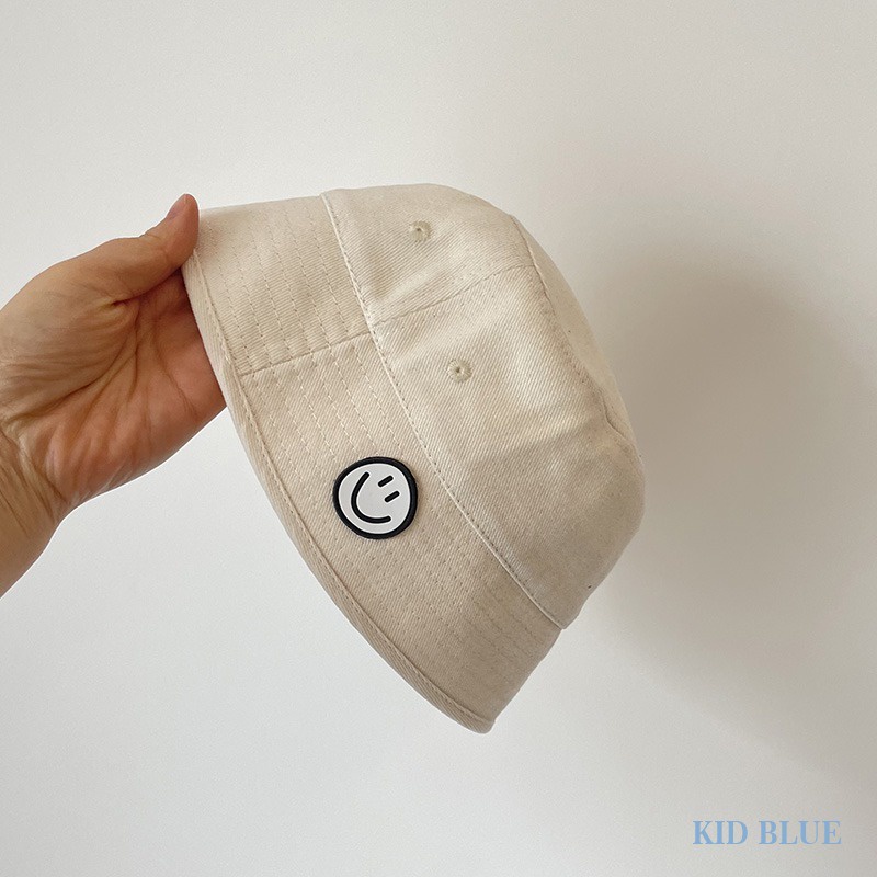 Mũ Bucket Màu Sắc Tươi Sáng Họa Tiết Mặt Cười Dễ Thương Xinh Xắn Dành Cho Bé