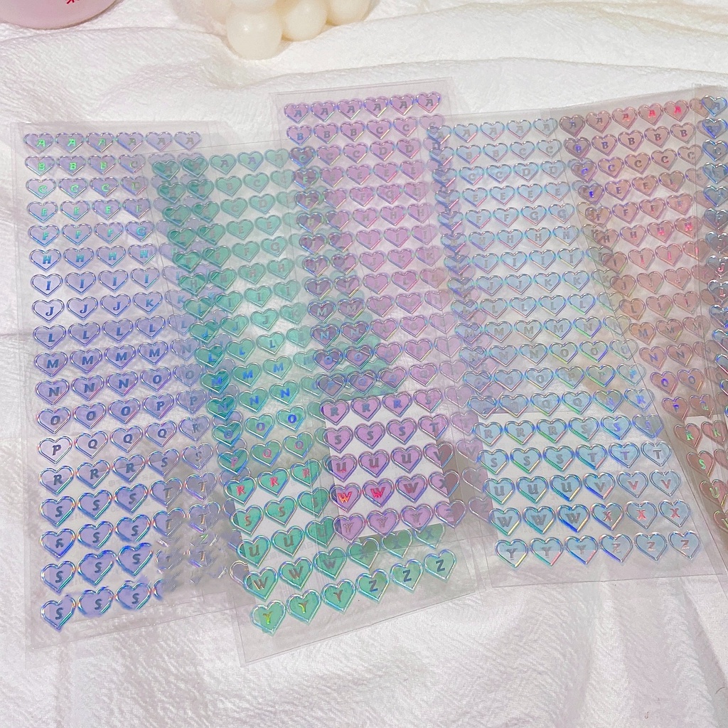 Miếng Dán Trang Trí Điện Thoại Họa Tiết Chữ Cái Tiếng Anh Nhiều Màu Sắc