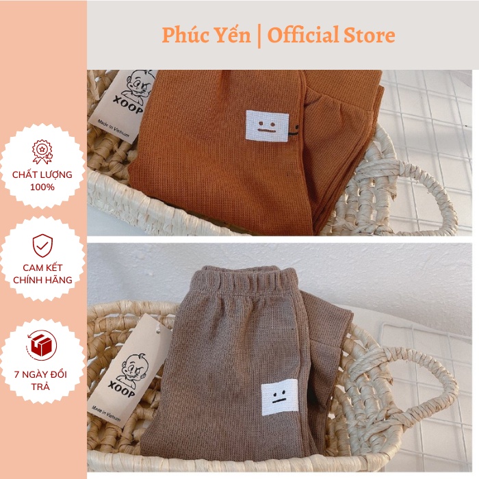 Sét 2 quần dài XOOP in dáng suông chất cotton tổ ong cho bé (8-17kg) Q5  Shop Phúc Yến
