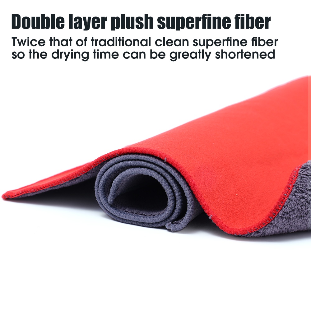 Khăn Lau Kính Xe Hơi Bằng Da Lộn Hai Mặt Siêu Thấm Hút Đa Năng Tiện Dụng