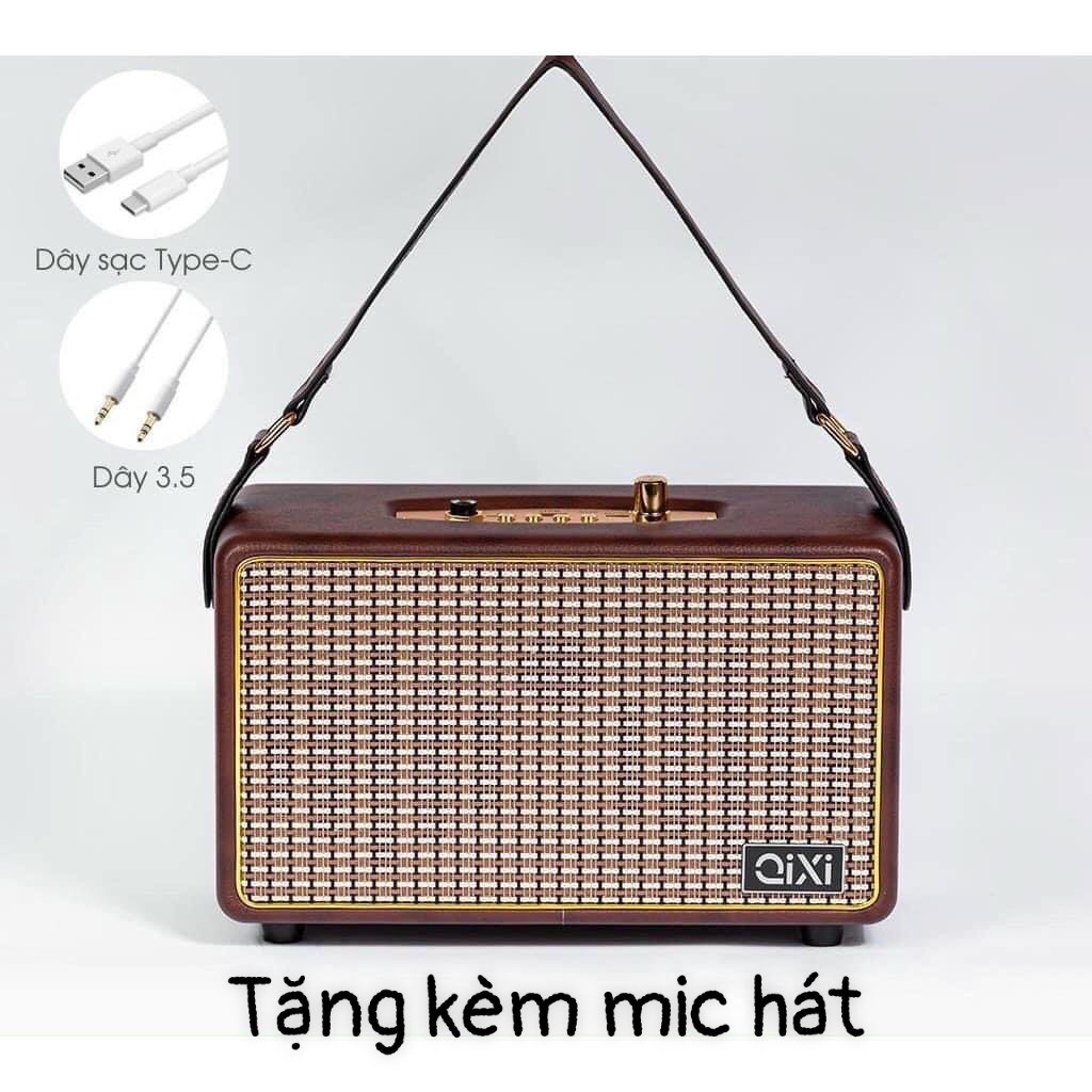 Loa Bluetooth Qixi bản update Công suất lớn | bass siêu trầm | Tặng kèm Mic karaoke