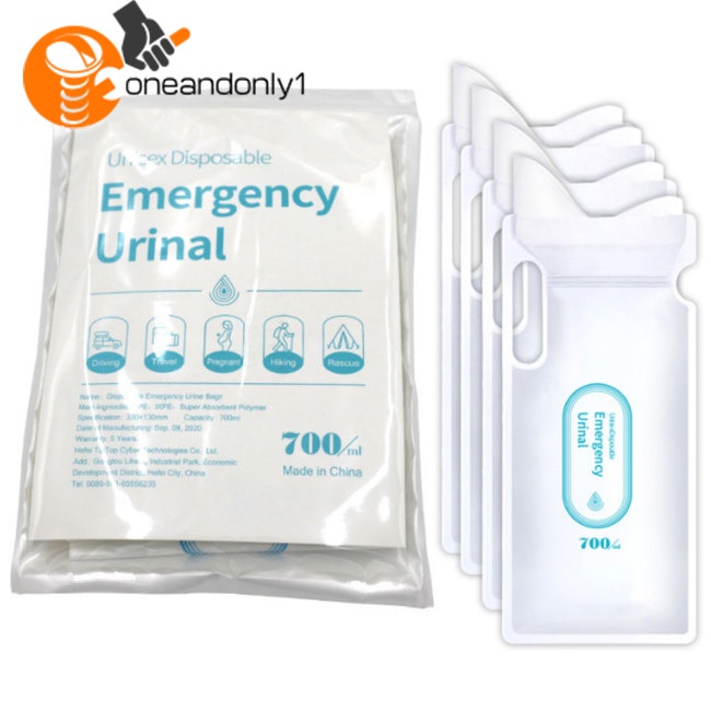 Bộ 4 Túi Đi Tiểu Khẩn Cấp Dùng Một Lần Dung Tích 700ml Tiện Dụng