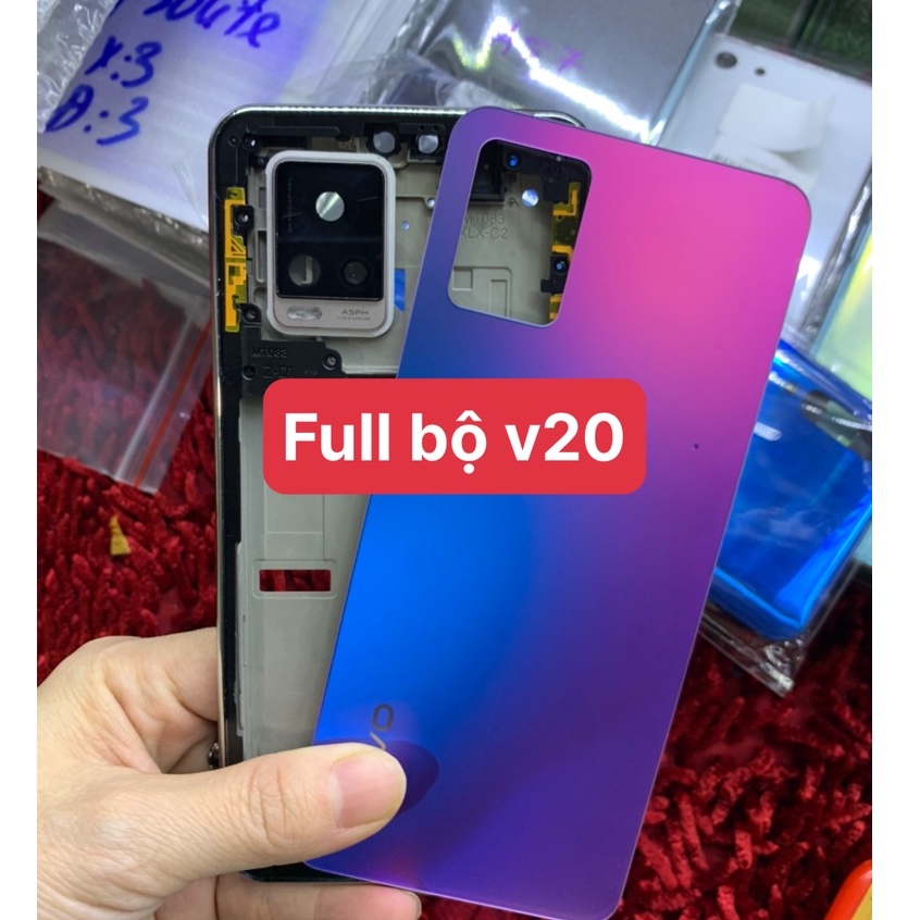 BỘ VỎ VIVO V20 -2021 BẢN 4G ZIN MỚI KÈM KÍNH LƯNG,XƯƠNG, SƯỜN, PHÍM BẤM,KÍNH CAMERA) ( HÀNG MỚI VỀ)