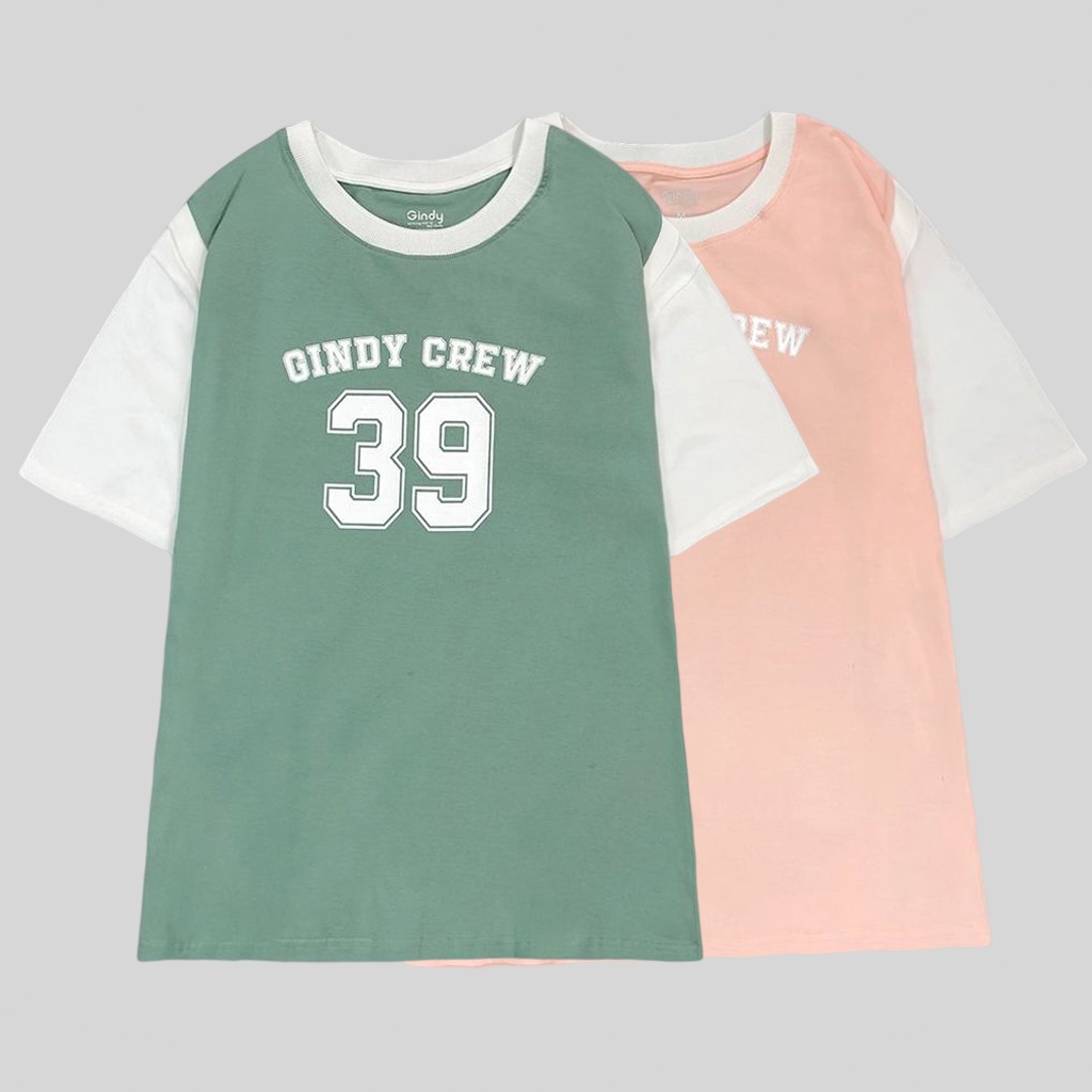 Áo thun tay lỡ unisex form rộng phông nam nữ bóng rổ phối tay 4 màu xanh lá, hồng, trắng, đen local brand GINDY A060