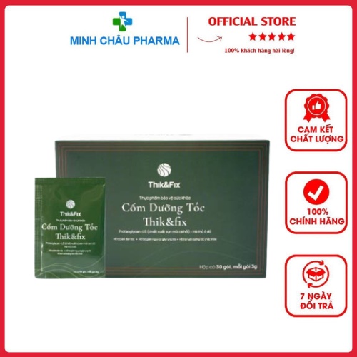 Cốm mọc tóc THIK&FIX (H/30gói) - Bổ huyết, giảm rụng tóc, dưỡng tóc chắc khỏe