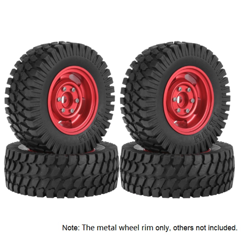 Bộ 4 Bánh Xe Đồ Chơi Điều Khiển Từ Xa 1 / 10 Crawler Car Axial Yeti Jr UTB18 RC4WD D90 TF2 Tamiya CC01 2