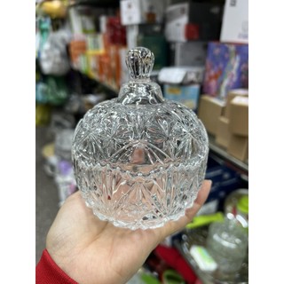 Hũ thủy tinh đựng mứt, hạt dưa trắng khía #1060