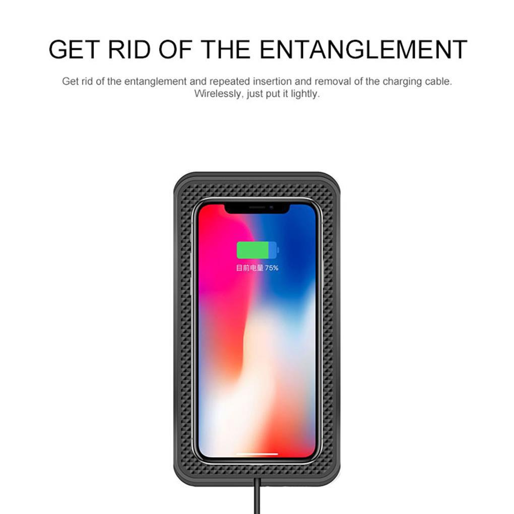 Đệm Sạc Xe Hơi Hai Trong Một 7 5W Chống Sốc Chống Trượt An Toàn Chuyên Dụng