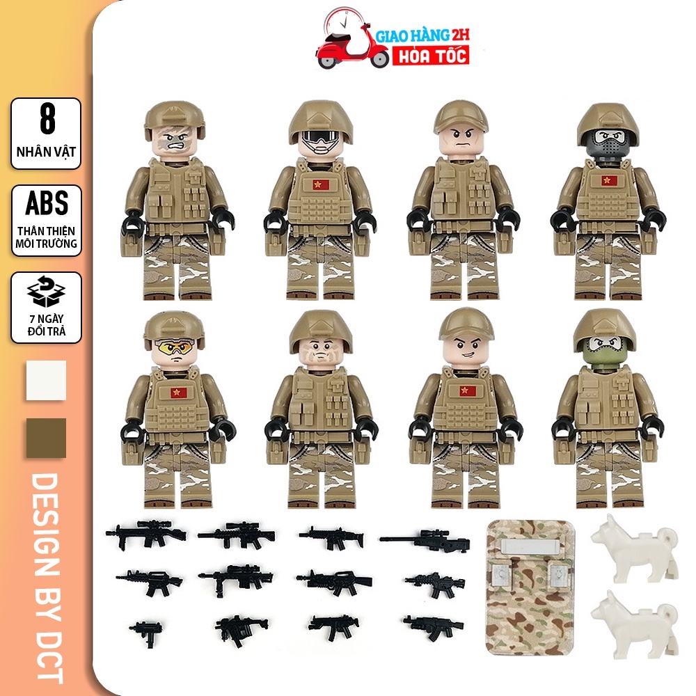 Bộ Đồ Chơi Lego cảnh sát Swat Camo 8 Lego lính đặc nhiệm
