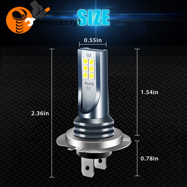 Set 2 Bóng Đèn Pha H7 110w 30000lm Siêu Sáng 6000k Ánh Sáng Trắng Dành Cho Ô Tô