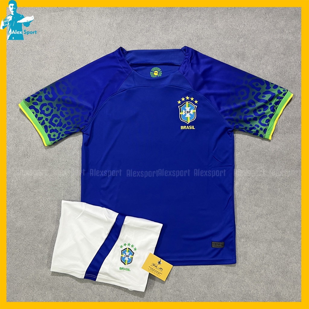 Bộ Quần Áo Bóng Đá Đội Tuyển Brazil Sân Khách 22-23