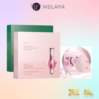 Mặt nạ tái sinh cỏ vạn năm và mặt nạ cánh hoa hồng Damask Weilaiya hộp 10 miếng [ Chính hãng]
