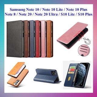 Bao da samsung note 10, note 10 plus, note 10 lite, s10 lite, s10 plus, note 20, note 20 ultra dạng ví kiểu từ tính