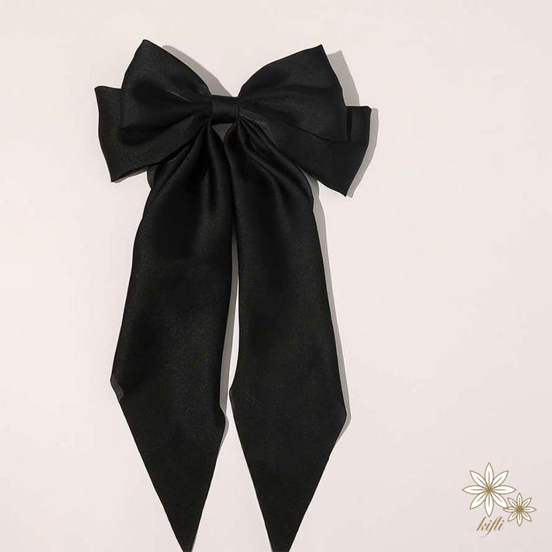 Kẹp Tóc Ruy Băng Dài Hình Nơ Tua Rua Thời Trang Thanh Lịch Dành Cho Nữ