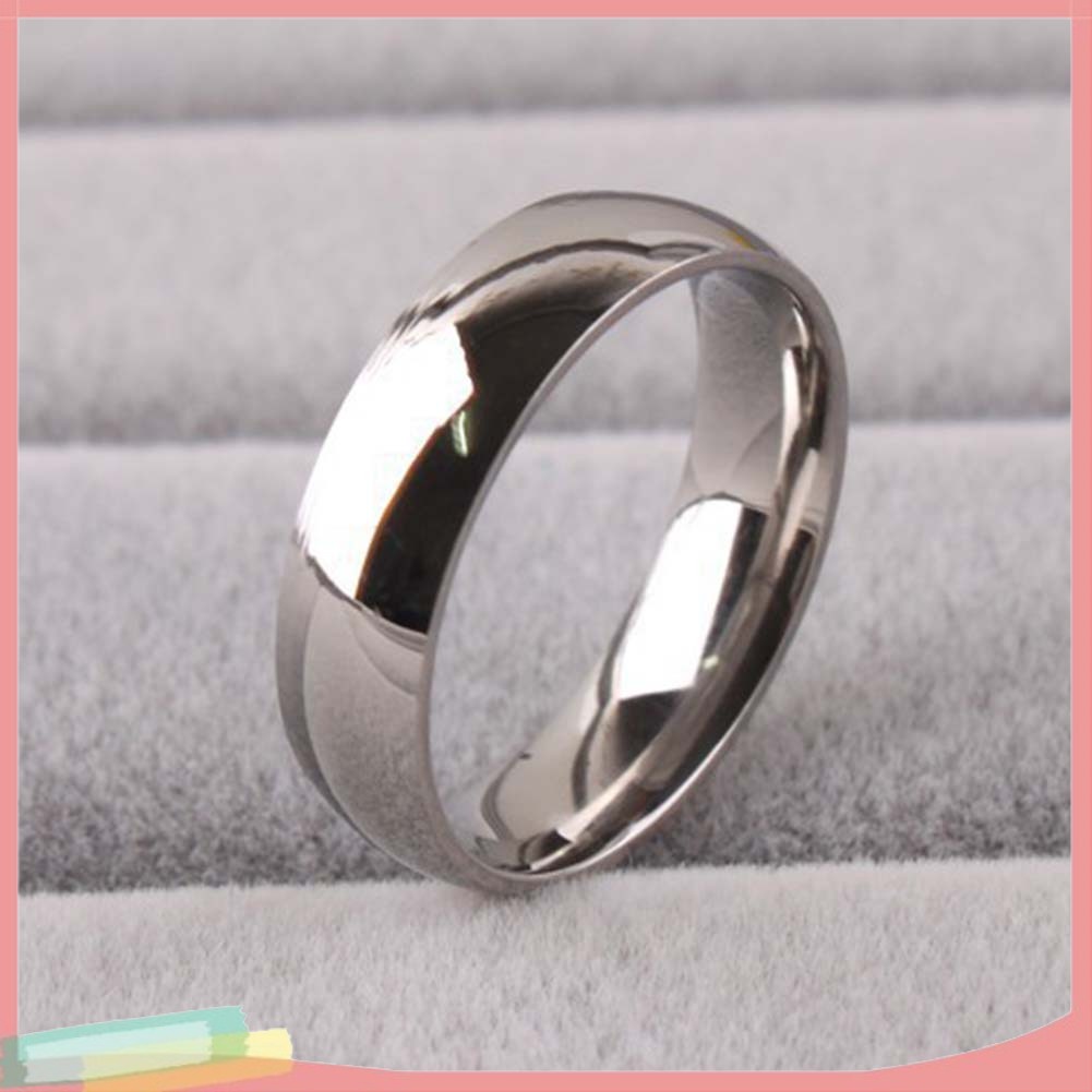 Nhẫn Chất Liệu Thép Không Gỉ Màu Trơn Kiểu Dáng Thời Trang