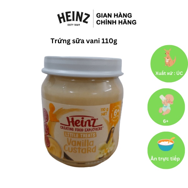 Dinh Dưỡng Đóng Lọ Custard Vani HEINZ 110g (Date 01/08/2024)