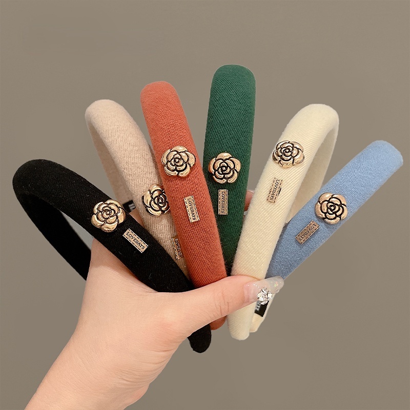 Băng Đô Cài Tóc Bằng Xốp Đàn Hồi Cao Phong Cách Hàn Quốc Ngọt Ngào Thời Trang Cho Nữ