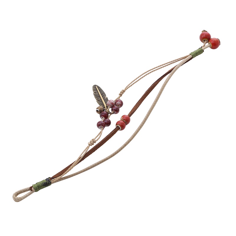 Vòng Tay Phối Hạt Gốm Sứ Phong Cách Vintage Thời Trang