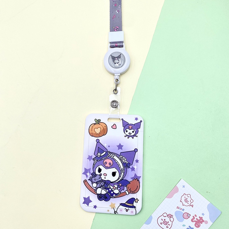 Túi Đựng Thẻ Có Dây Đeo Họa Tiết Kuromi Melody Dễ Thương