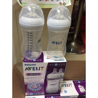 Hộp SET ĐÔI 2bình sữa AVENT 260ml