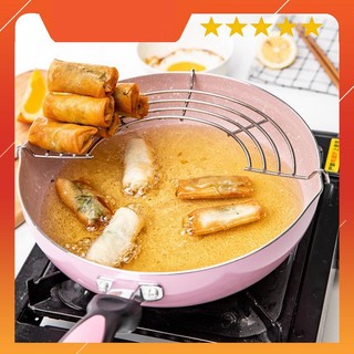 [HOT] Vỉ Gác Chảo Chiên Đồ Ăn Bằng Inox Thông Minh 28cm Đa Năng