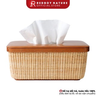 Hộp khăn giấy cao cấp ( gỗ mây) sản phẩm handmade từ Indonesia