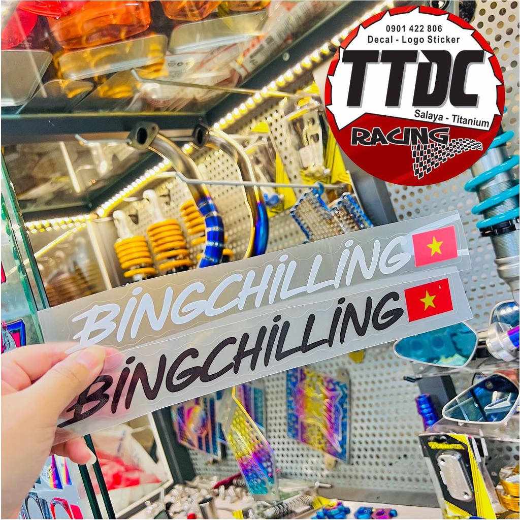 [ Giá 1 Tem ] Tem Sticker Bingchilling uv mực nổi cực đẹp ✌