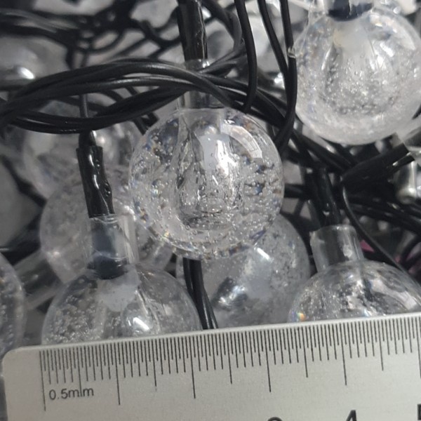 DÂY ĐÈN BI BỌT 10 MÉT 50 BÓNG KÍCH CỠ BÓNG 2CM TRANG TRÍ CÓ CHUI NỐI