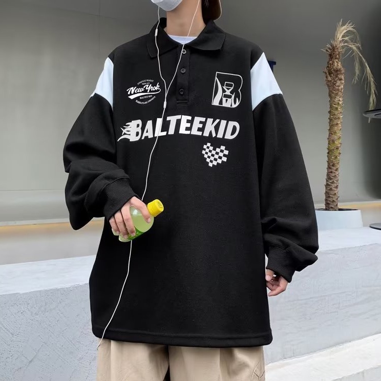 Áo Sweater Polo Nam Nữ Form Rộng Unisex