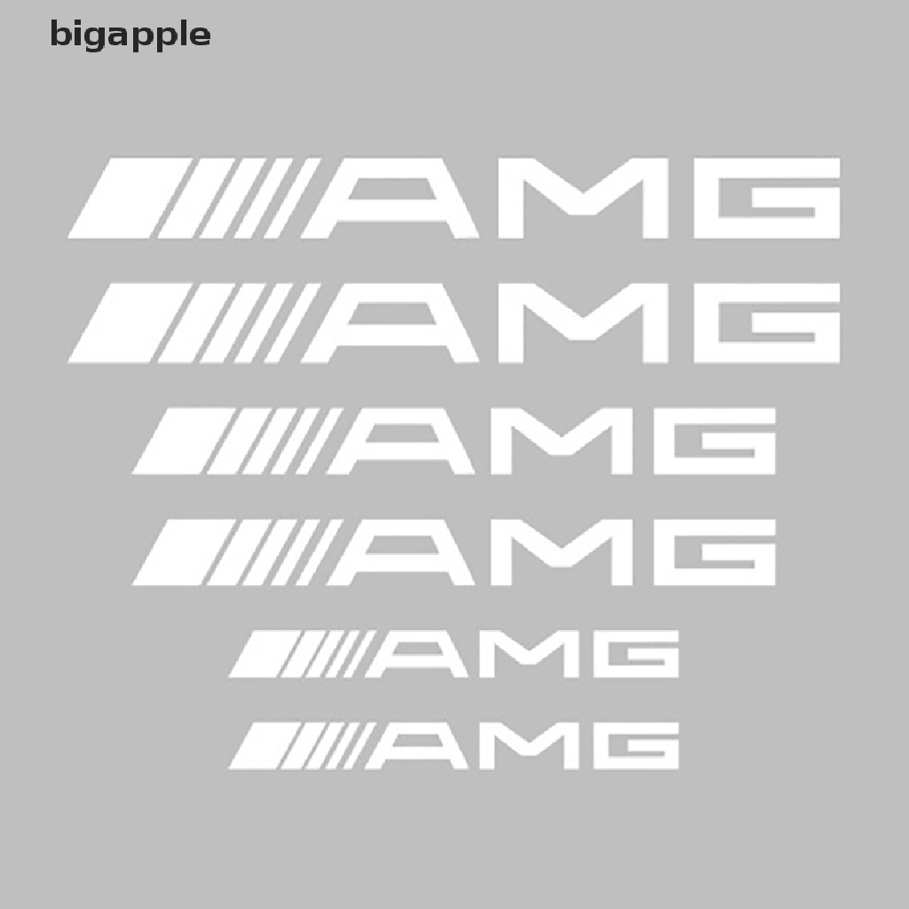 Bộ 6 Đề Can Vinyl Chống Thấm Nước Dùng Để Dán Trang Trí Xe Mercedes AMG