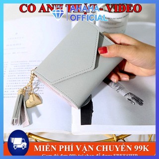 Bóp ví nữ ngắn mini hàn quốc giá rẻ nhiều ngăn gấp 3 bỏ túi PTVI101