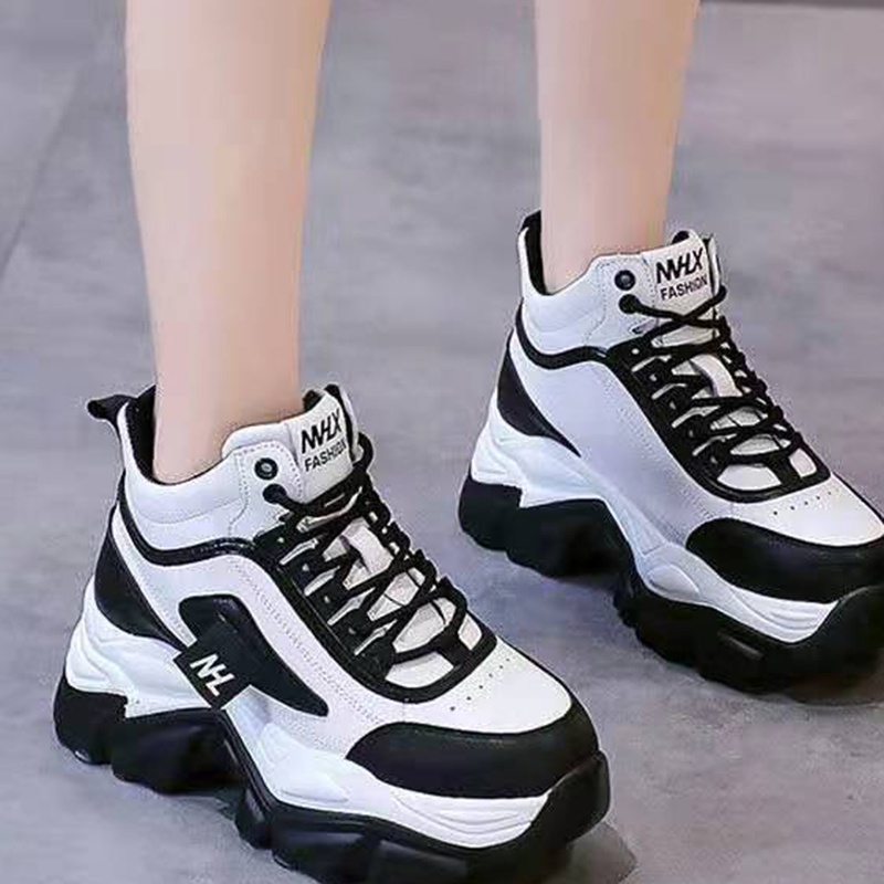 Giày Thể Thao Nâng Chiều Cao Đơn Giản Dễ Phối Đồ Cho Nữ