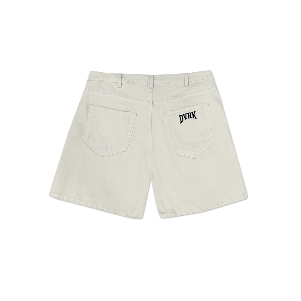 DVRK - Quần short denim thêu RETRO LOGO-DVRK-22SS