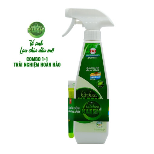 Chai Xịt Lau Chùi Đa Năng sinh học 3E Kleen - Lau chùi các vết bẩn bám trên bề mặt: gương soi, mặt bàn, bồn vệ sinh, ...