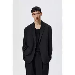 Áo blazer nam from rộng, áo khoác blazer màu đen, kem, ghi kiểu dáng hàn quốc | BigBuy360 - bigbuy360.vn